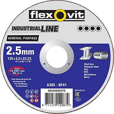 Flexovit A30SBF41 doorslijpschijf - 230 x 2.5 x 22 mm