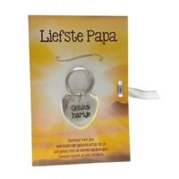 Wenskaart 'Liefste papa' met gelukshartje - thumbnail