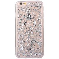 iPhone 6/6s siliconen hoesje - Zilveren blaadjes - thumbnail