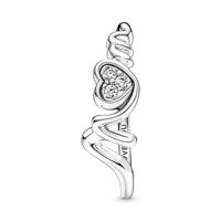 Pandora 791476C01 Hangbedel Sparkling Double Halo Heart zilver-zirconia roze-wit - thumbnail