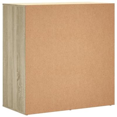 Dressoirs 2 st 79x38x80 cm bewerkt hout sonoma eikenkleurig