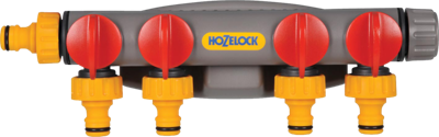 Hozelock 2150R0000 2150R0000 4-voudige splitser 12 -15 mm (1/2) Ø Met reguleerventiel