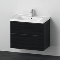 Badkamermeubelset Duravit D-Neo Wastafel Keramiek 80x48x62.5 cm Mat Eiken Zwart Duravit - thumbnail