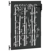 Tuinpoort met slot Zwart 105 x 125 cm Poedergecoat staal - thumbnail