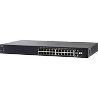 Cisco SF250-24 gemanaged L2/L3 Fast Ethernet (10/100) zwart 1U - netwerkswitches (beheerde L2/L3, Fast Ethernet (10/100), montageraak, 1U) - thumbnail