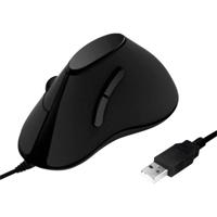 LogiLink ID0158 Ergonomische muis USB Optisch Zwart 5 Toetsen 1000 dpi Ergonomisch - thumbnail