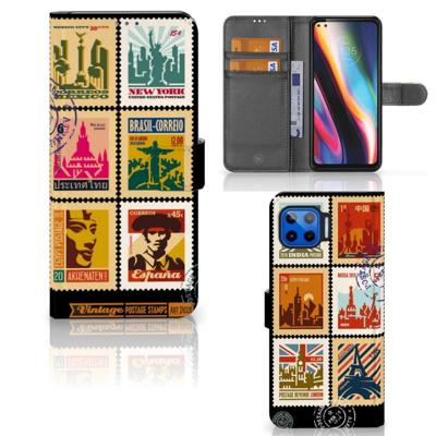 Motorola Moto G 5G Plus | Flip Cover | Postzegels Motorola Moto G 5G Plus | Flip Cover | Postzegels