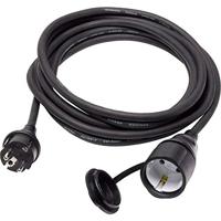 Sygonix SY-5044440 Stroom Verlengkabel 16 A Zwart 5.00 m H07RN-F 3G 1,5 mm² - thumbnail