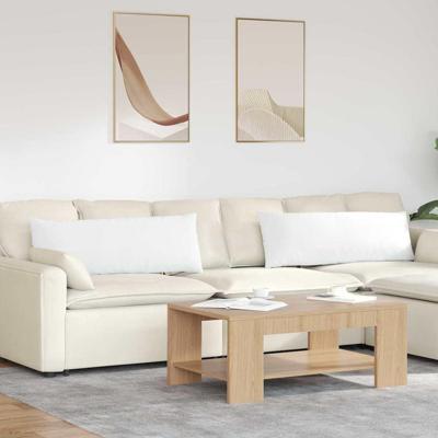 VidaXL Sofa kussens 2 pcs wit 120 x 40 cm stof