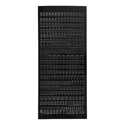 Creativ Company Stickers, kleine letters, klein, vel 10x23 cm, zwart, 1 vel