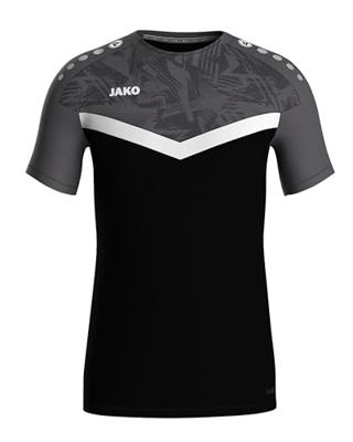 JAKO 6124 T-Shirt Iconic - Zwart/Antraciet - 3XL