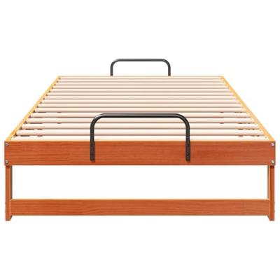 Bedframe met Draaghandvatten Bruin 100 x 210 cm