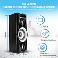 Reflexion PS07BT Karaokesysteem Incl. karaoke-functie, Incl. microfoon, Sfeerverlichting, Oplaadbaar - thumbnail