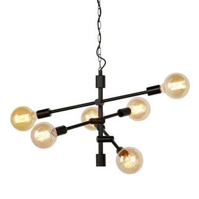 its about RoMi Hanglamp 'Nashville' 6-lamps, kleur Zwart