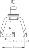 Gedore 1748181 Poelietrekker Spanbereik: 80 mm Aantal haken: 3 - thumbnail