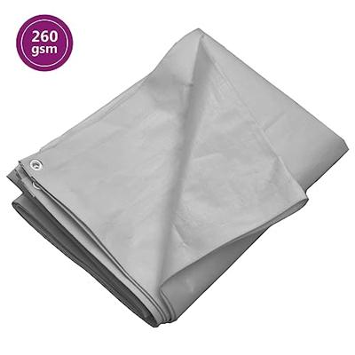VidaXL Dekzeil 260 g/m² 6x8 m hdpe grijs VidaXL Dekzeil 260 g/m² 6x8 m hdpe grijs