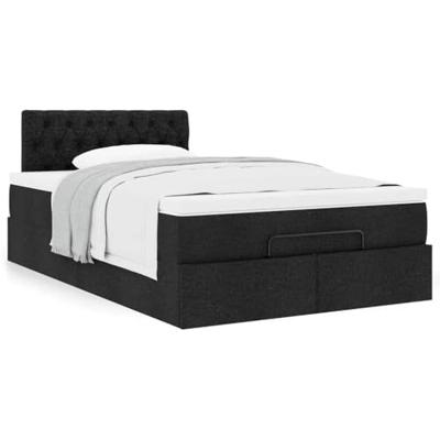 Bed met matras 120x200 cm stof zwart