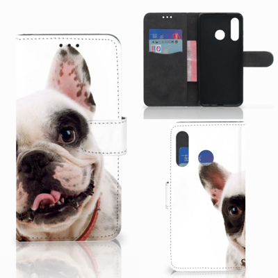 Huawei P30 Lite (2020) | Telefoonhoesje | Met pasjeshouder | Franse Bulldog Huawei P30 Lite (2020) | Telefoonhoesje | Met pasjeshouder | Franse Bulldog