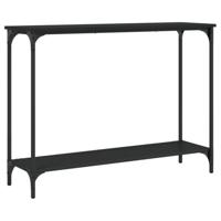 Wandtafel 101x30,5x75 cm bewerkt hout zwart - thumbnail