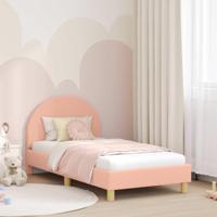 Bedframe voor kinderen met hoofdbord Roze 80 x 160 cm - thumbnail