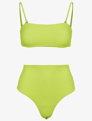 Urban Classics / Bikini Ladies High Waist Bandeau in geel Urban Classics / Bikini Ladies High Waist Bandeau in geel