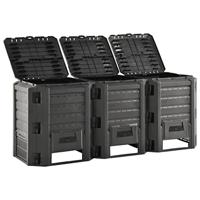 VidaXL Compostbak 1200 l zwart - thumbnail