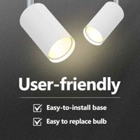 VidaXL Plafondspot met schijnwerpers wit 6 x 6 x 16 cm metaal - thumbnail