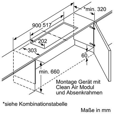 Bosch DWZ1IX1C6 Afzuigkap geïntegreerd
