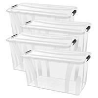 Siena HOME Opbergdoos Anzio Transparant 32 l (b x h x d) 510 x 230 x 385 mm 4 stuk(s) - thumbnail