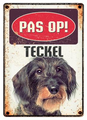 PLENTY GIFTS WAAKBORD BLIK TECKEL 15X21 CM