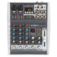 Vonyx VMM-K402 4-kanaals mixer met USB-interface - thumbnail