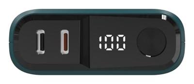 RealPower REALPOWER PB-10000 C Powerbank 10000 mAh USB PD USB-C (met Power Delivery) Donkerblauw Statusweergave RealPower REALPOWER PB-10000 C Powerbank 10000 mAh USB PD USB-C (met Power Delivery) Donkerblauw Statusweergave