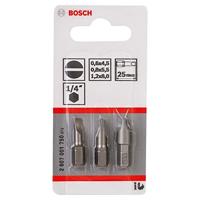 Bosch Accessoires 3-delige bitset Extra Hard (S) S 0,6x4,5; S 0,8x5,5; S 1,2x8,0 - 2607001750 - thumbnail