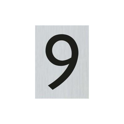 Bord Alulook Cijfer 9 - 44x60 mm zelfklevend.