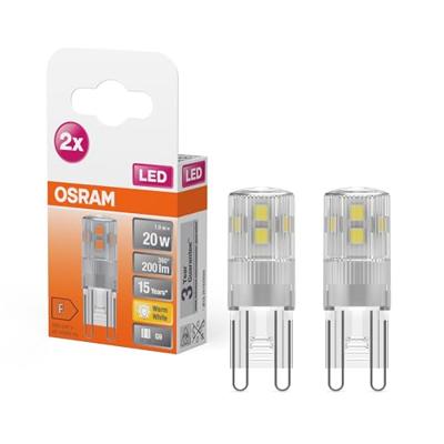 OSRAM HOMELIGHTING 4058075449831 LED-lamp Energielabel F (A - G) G9 Ballon 1.9 W = 20 W Warmwit (Ø x h) 14 mm x 46 mm 2 stuk(s)