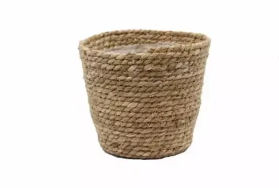 Zeegras plantenmand natural 22x18cm