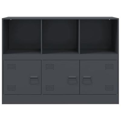 Dressoir 99x39x73 cm staal antracietkleurig