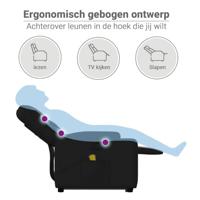 Sta-op-massagestoel elektrisch kunstleer zwart - thumbnail