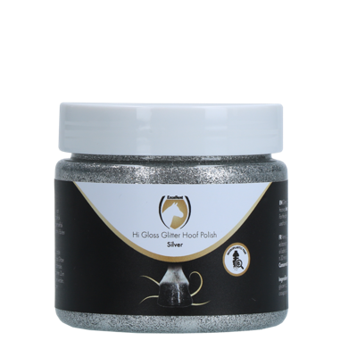 Excellent Horse Hi Gloss Glitter Hoof Polish Silver 150 ml