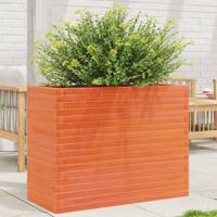 Plantenbak 90x40x68,5 cm massief grenenhout wasbruin - thumbnail