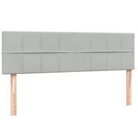 Boxspring met matras fluweel lichtgrijs 140x210 cm - thumbnail