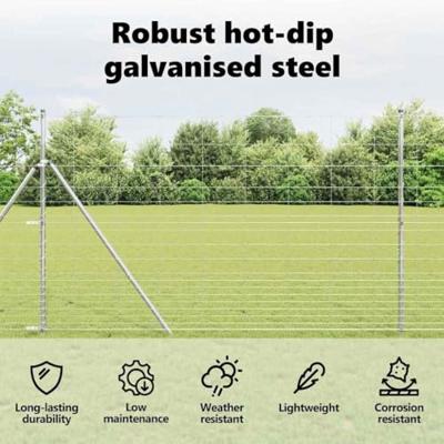 VidaXL Wilde hek warm verzinkt 1000 x 150 x 0,18 cm ijzer