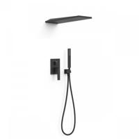 Regendoucheset Inbouw Tres Slim Exclusive Met Wanddouche en Handdoucheset met Staafhanddouche Mat Zwart Tres - thumbnail