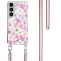 Samsung Galaxy S25 FE hoesje met rosegoud koord - Hortensia - thumbnail