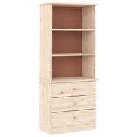 Boekenkast met lades ALTA 60x35x142 cm massief grenenhout - thumbnail