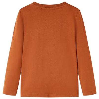 Kindershirt met lange mouwen berenprint 140 oranjebruin Kindershirt met lange mouwen berenprint 140 oranjebruin