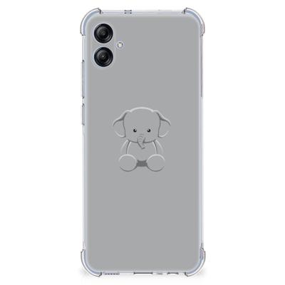 Samsung Galaxy A04e Stevig | Bumper Hoesje | Grijs Baby Olifant Samsung Galaxy A04e Stevig | Bumper Hoesje | Grijs Baby Olifant