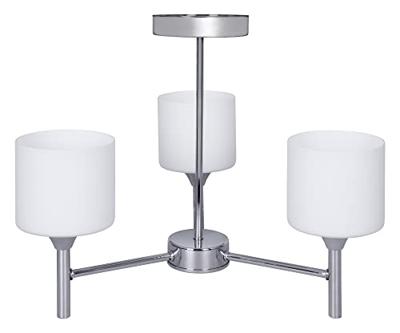Activejet Klassieke kroonluchter pendel plafondlamp MIRA chroom triple 3xE27 voor woonkamer