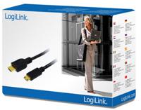 LogiLink CH0021 HDMI-kabel HDMI Aansluitkabel HDMI-A-stekker, HDMI-mini-C-stekker 1.00 m Zwart 4K UHD - thumbnail
