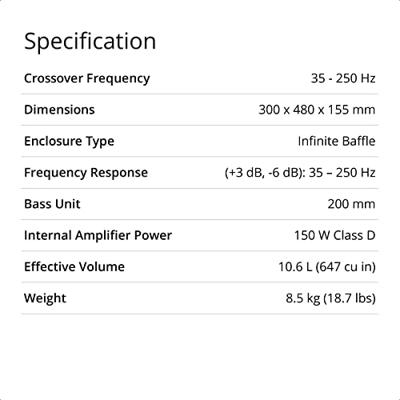 Q Acoustics: Q 3060S Subwoofer - Carbon Black Q Acoustics: Q 3060S Subwoofer - Carbon Black